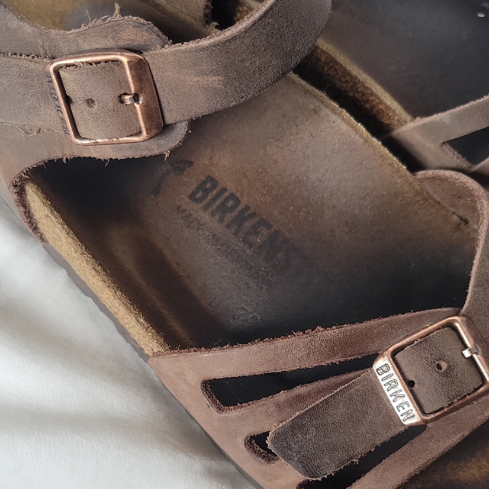Birkenstock Women's Bali Oiled Leather Habana Sandals Size EU 39 - Picture 2 of 5